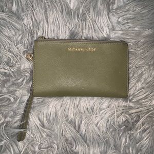 Michael Kors double zipper wallet wristlet